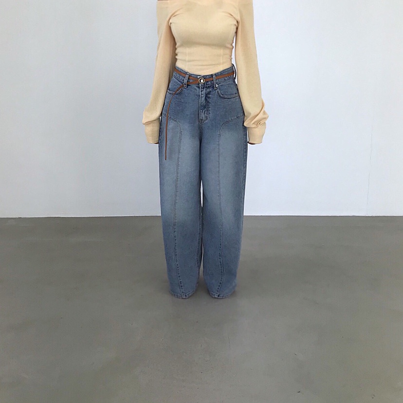 2TWO MOON韓國直郵實拍女裝新品26春夏熱賣時尚人氣牛仔褲2TWO MOON牛仔褲