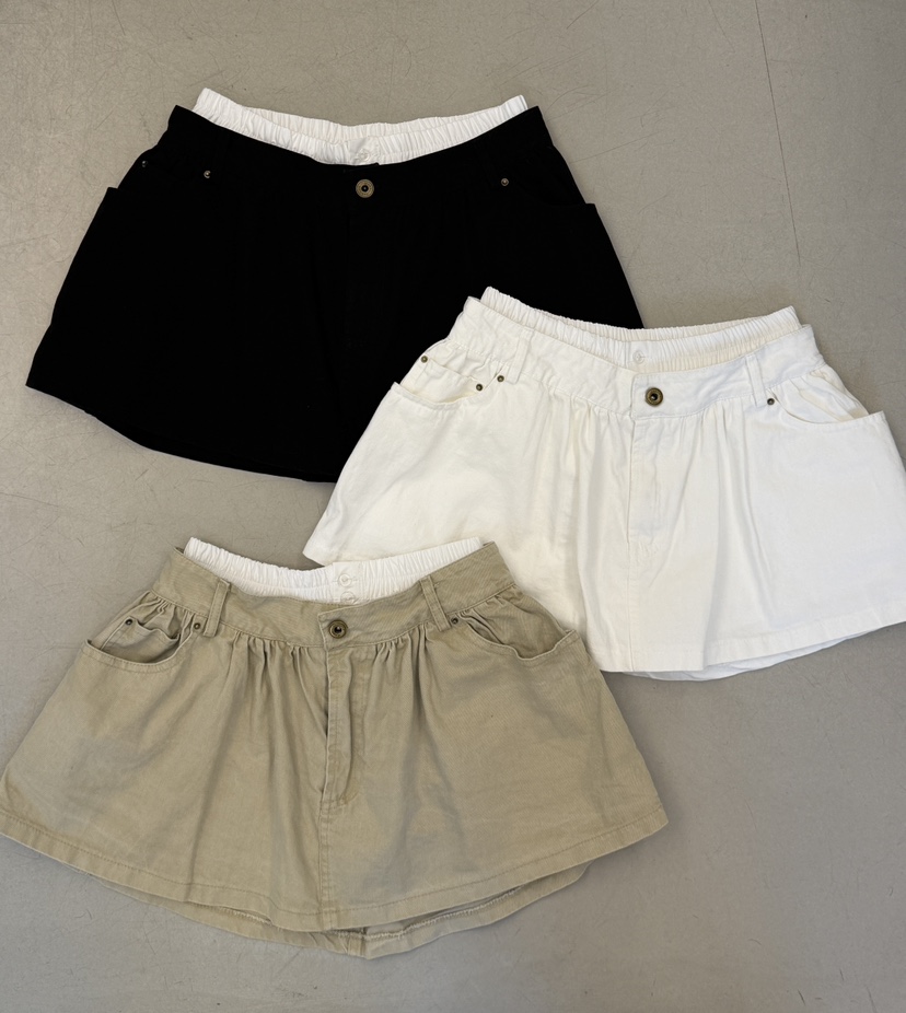 SYMBOL韓國東大門直郵女裝新款休閑職業推薦人氣短裙雙層SYMBOL短裙