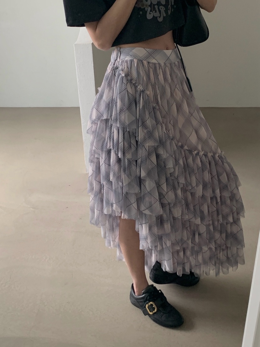 VERANDA韓國東大門直郵女士新款26春夏休閑人氣半身裙中短裙VERANDA半身裙/中短裙