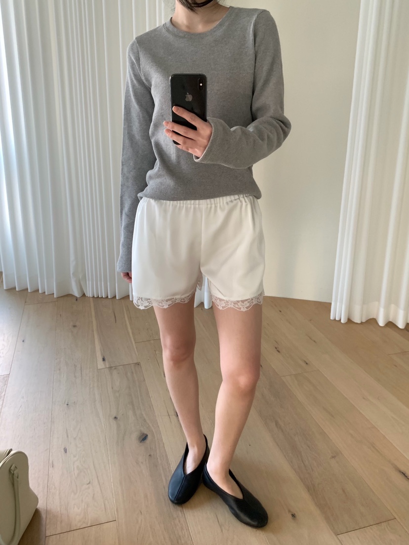 BLACK PIG韓國直郵實拍女士新款推薦休閑熱賣26春夏短褲蕾絲VIVIAN_LEE短褲圖色1