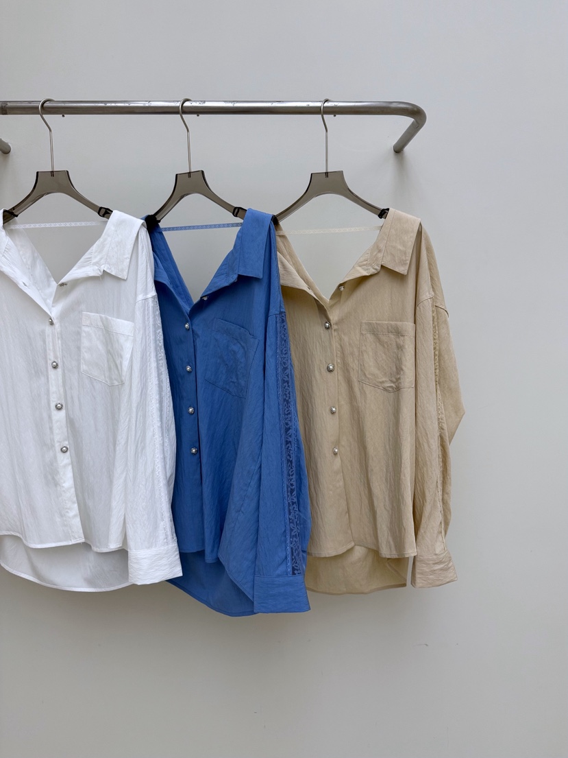 AB韓國直郵實拍女裝新款人氣職業休閑26春夏熱賣襯衫蕾絲衫AB襯衫/蕾絲衫