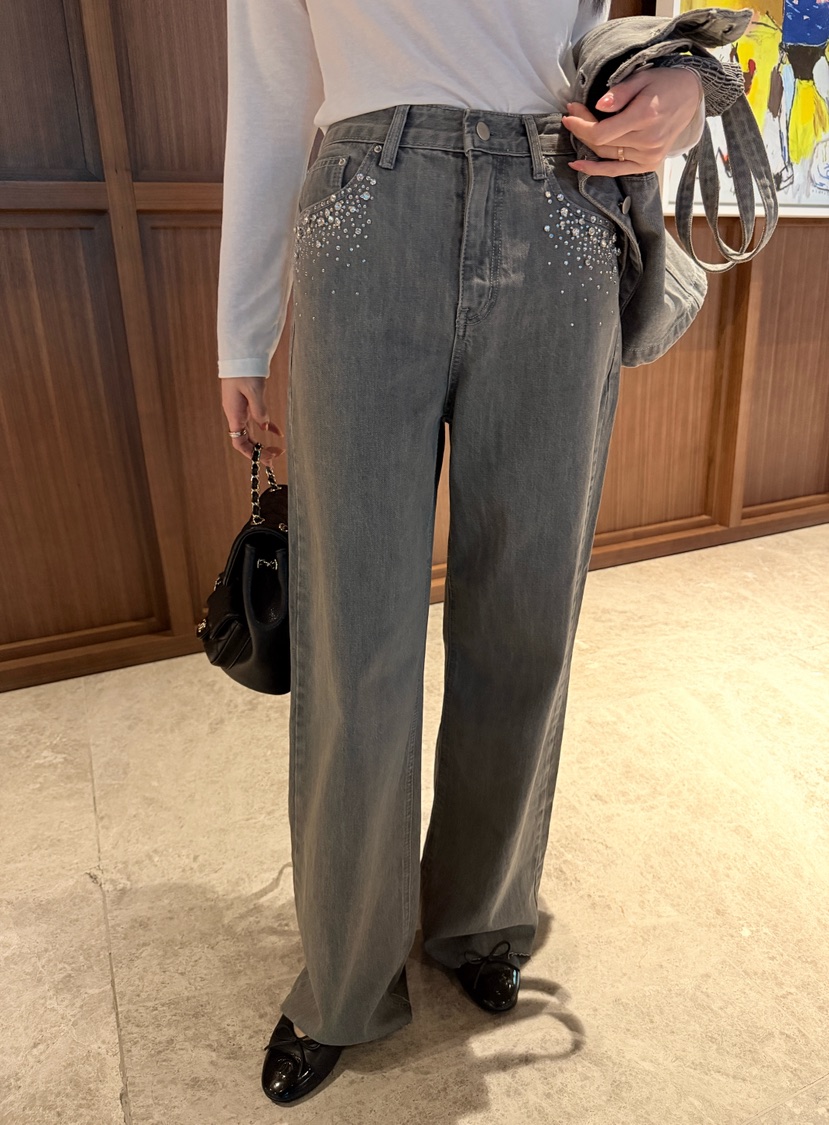 LAVIEU韓國直郵實拍女士新款推薦26春夏休閑時尚職業牛仔褲LAVIEU牛仔褲