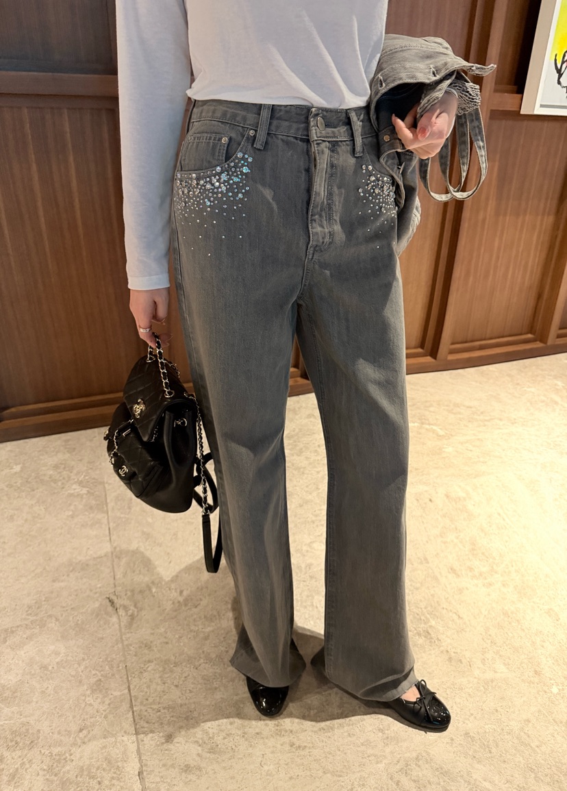 LAVIEU韓國直郵實拍女士新款推薦26春夏休閑時尚職業牛仔褲LAVIEU牛仔褲圖色1