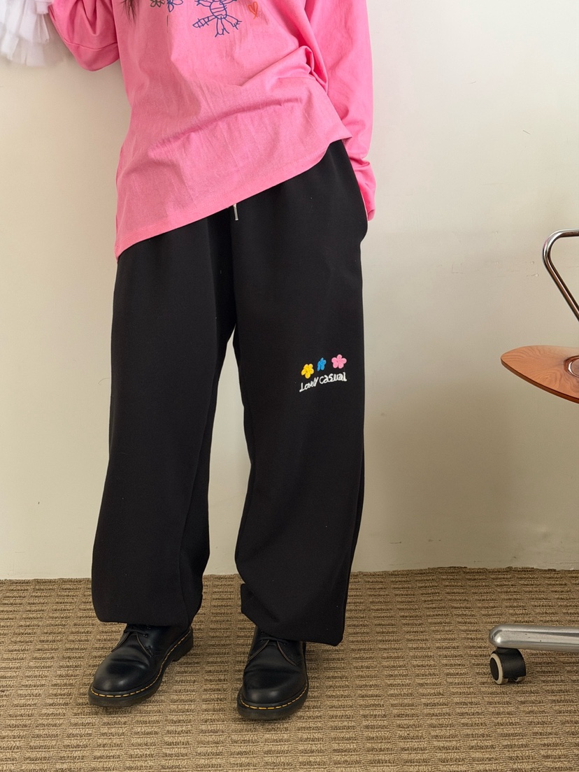 TOLL韓國東大門直郵女裝新款職業時尚人氣26春夏休閑褲刺繡TOLL休閑褲