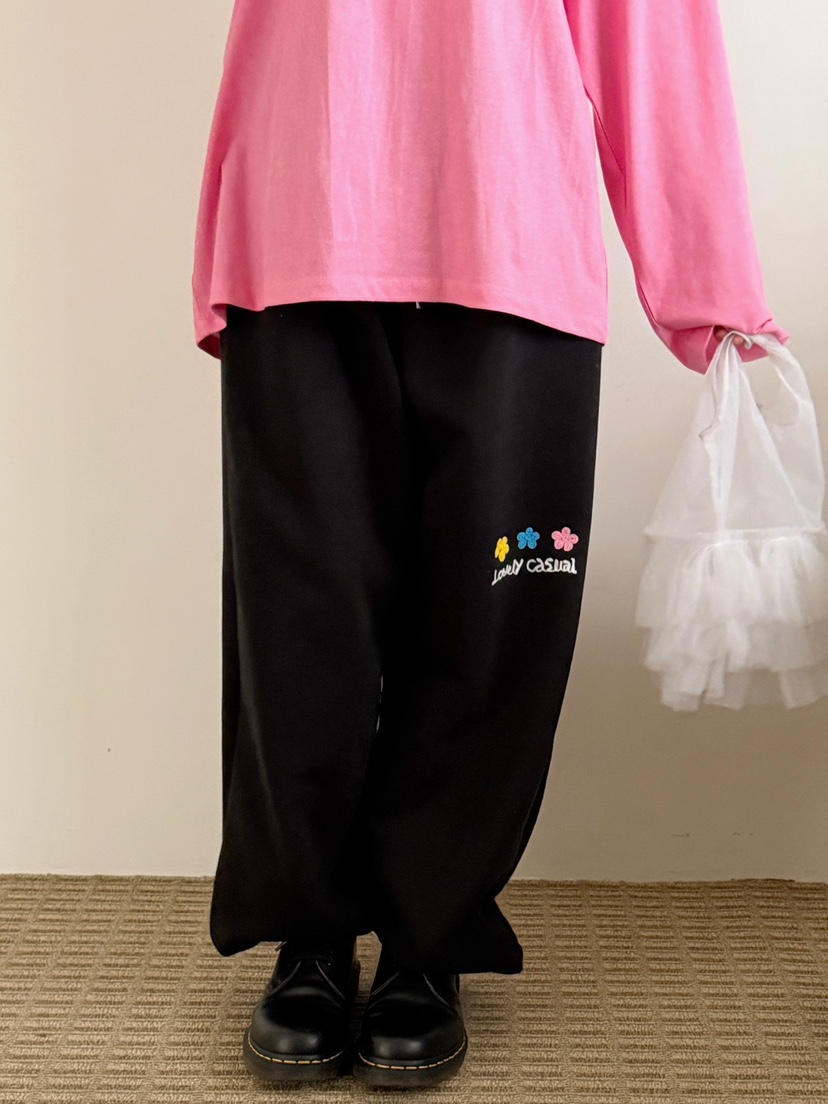 TOLL韓國東大門直郵女裝新款職業時尚人氣26春夏休閑褲刺繡TOLL休閑褲