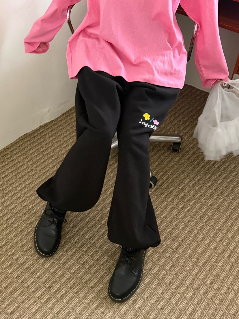 TOLL韓國東大門直郵女裝新款職業時尚人氣26春夏休閑褲刺繡TOLL休閑褲