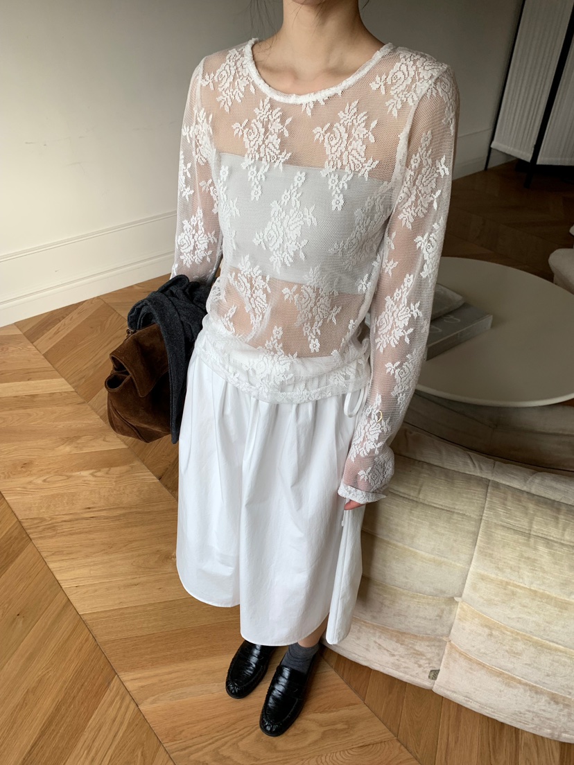 BLACK PIG韓國東大門直郵女裝新款時尚休閑人氣長袖T恤透明VIVIAN_LEE長袖T恤