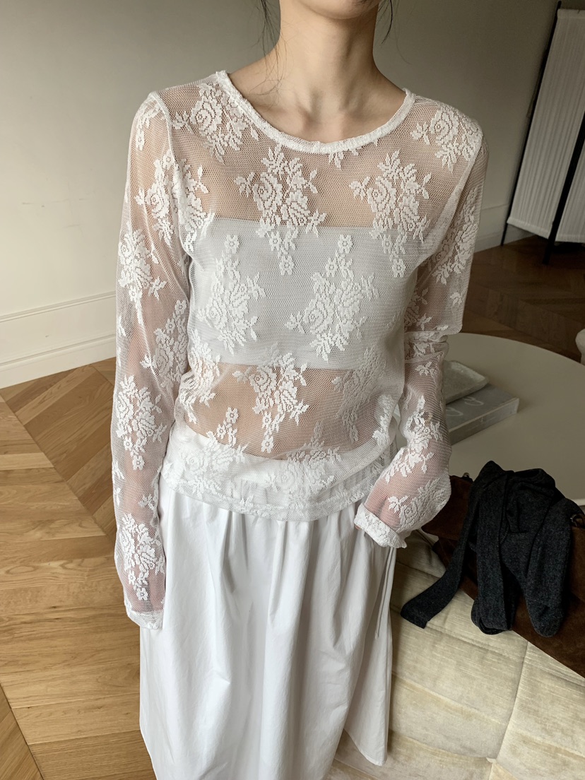 BLACK PIG韓國東大門直郵女裝新款時尚休閑人氣長袖T恤透明VIVIAN_LEE長袖T恤