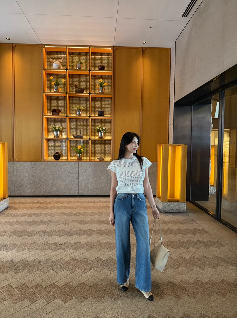 LAVIEU韓國直郵女裝新品職業休閑26春夏人氣推薦時尚牛仔褲LAVIEU牛仔褲