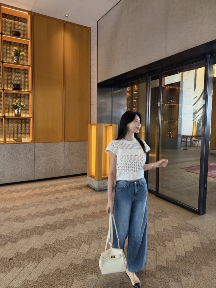 LAVIEU韓國直郵女裝新品職業休閑26春夏人氣推薦時尚牛仔褲LAVIEU牛仔褲