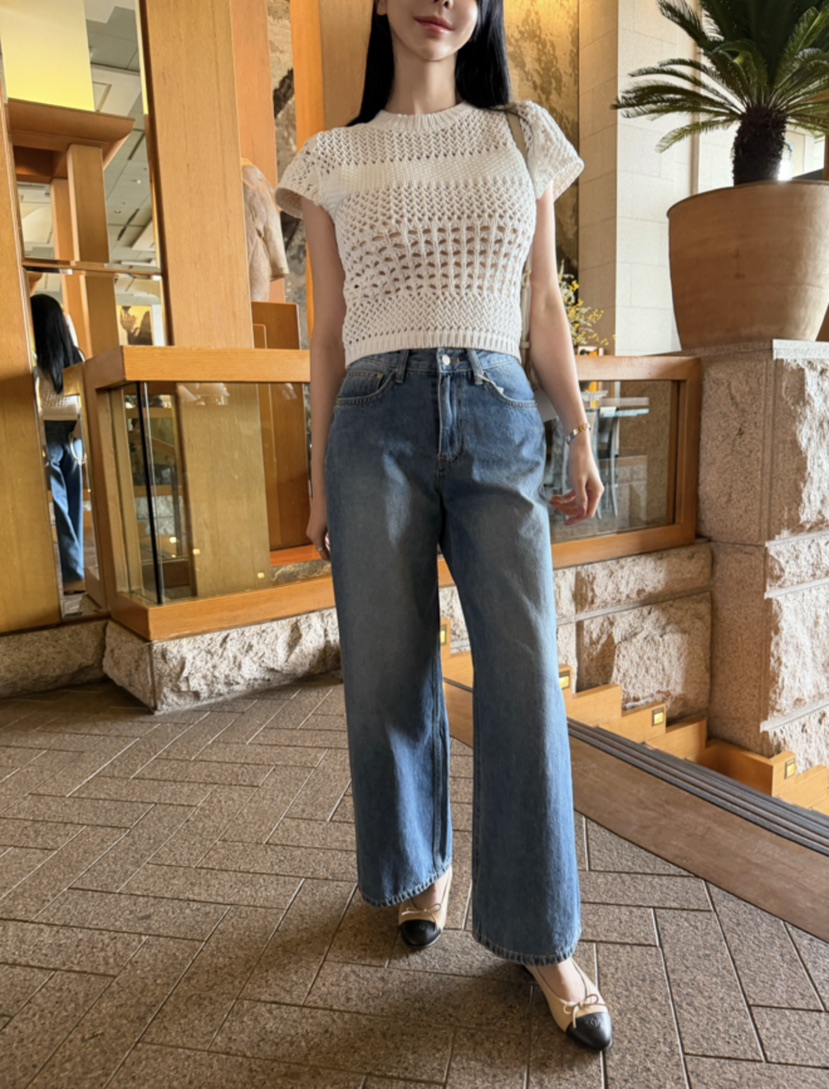 LAVIEU韓國直郵女裝新品職業休閑26春夏人氣推薦時尚牛仔褲LAVIEU牛仔褲