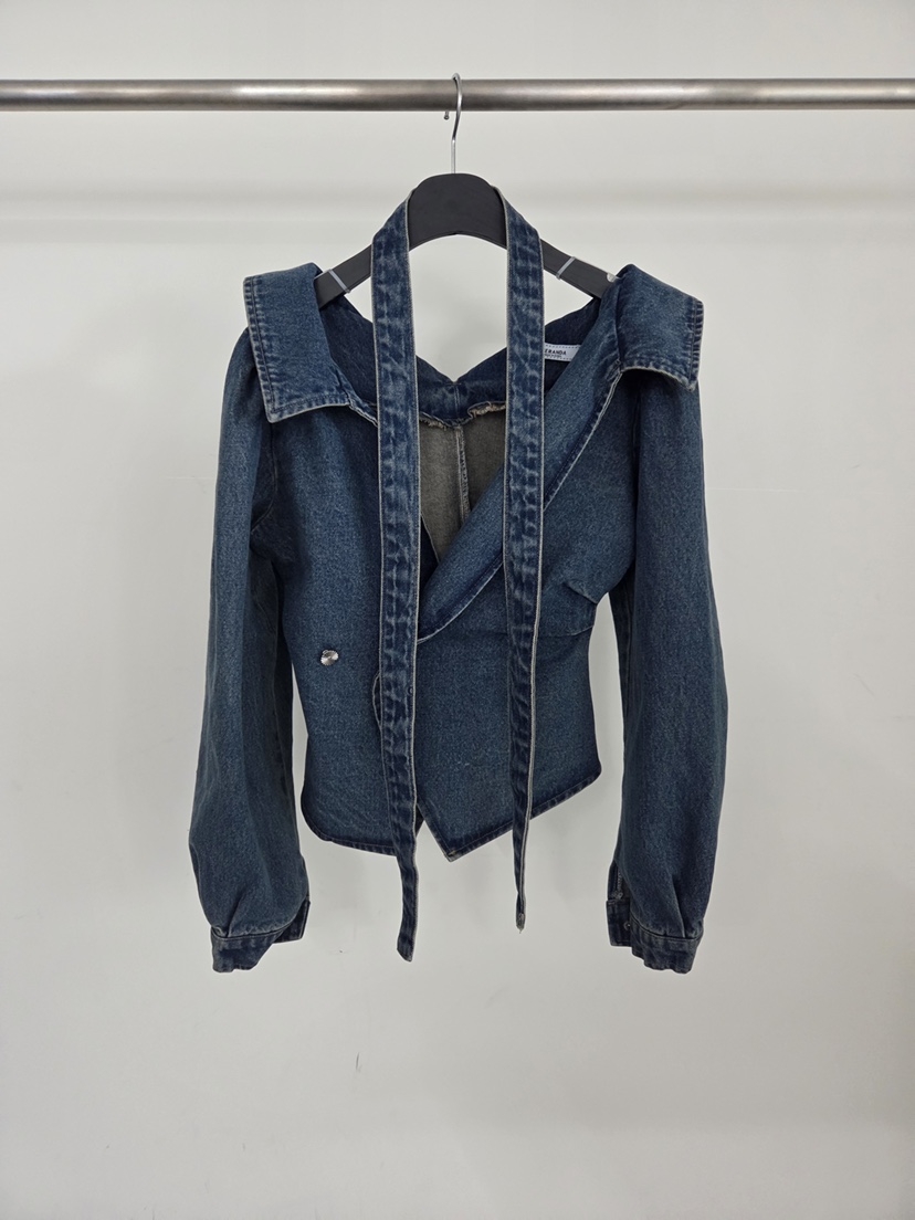 VERANDA韓國東大門代購女裝新款人氣推薦襯衫蕾絲衫含脖帶VERANDA襯衫/蕾絲衫圖色1