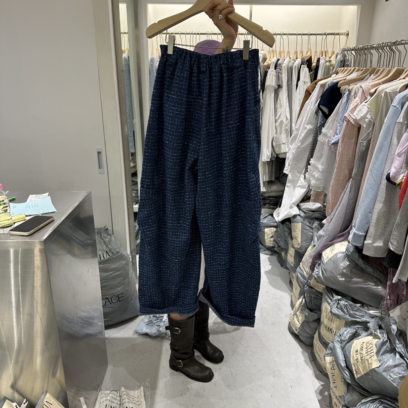 BERTHA韓國直郵女裝新款推薦26春夏時尚休閑休閑褲粗花呢BERTHA休閑褲