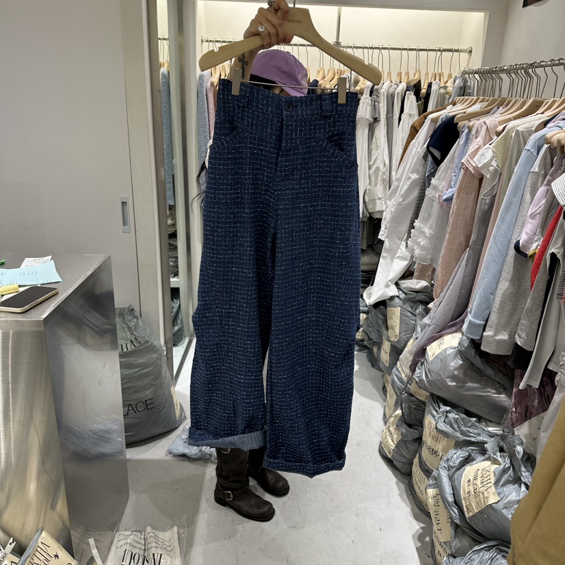 BERTHA韓國直郵女裝新款推薦26春夏時尚休閑休閑褲粗花呢BERTHA休閑褲圖色2