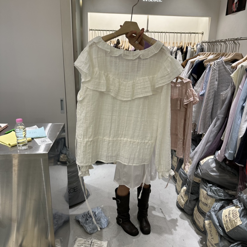 BERTHA韓國直郵女裝新款職業人氣時尚26春夏休閑襯衫蕾絲衫BERTHA襯衫/蕾絲衫