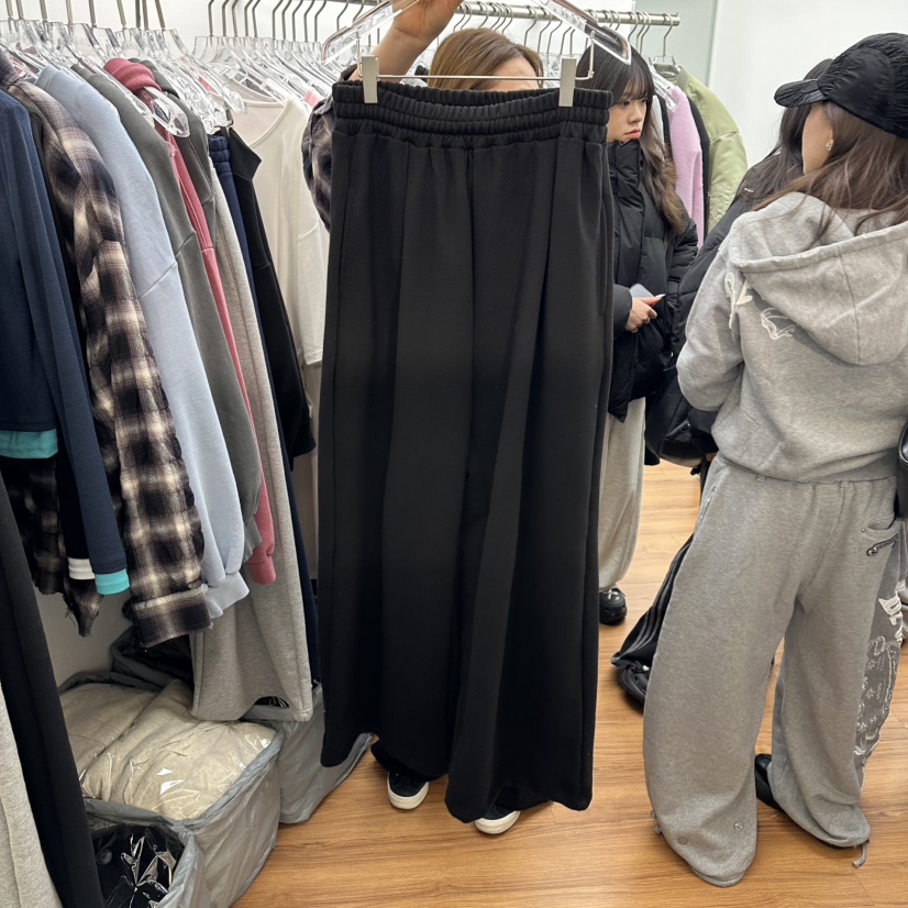 GABIZON韓國直郵女士新品休閑職業時尚推薦26春夏休閑褲開衩GABIZON休閑褲圖色2黑色