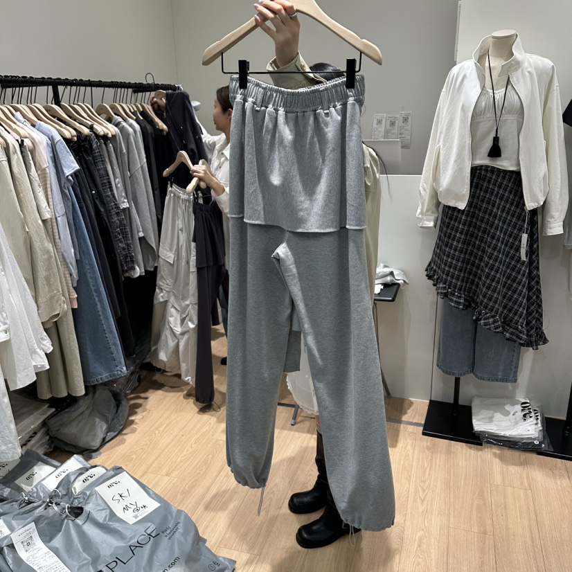 ORE-P韓國直郵女士新款推薦時尚休閑26春夏職業休閑褲系帶ORE休閑褲