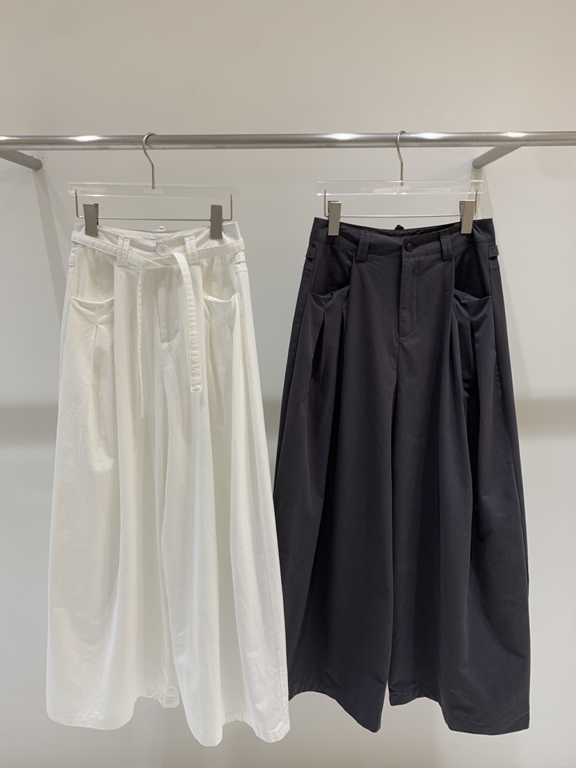 FABRIC韓國東大門直郵女裝新款時尚26春夏休閑休閑褲褶裥FABRIC休閑褲