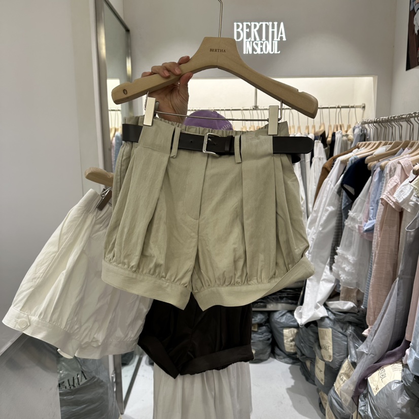 BERTHA韓國代購女裝新款推薦26春夏職業時尚短褲不含腰帶BERTHA短褲圖色2