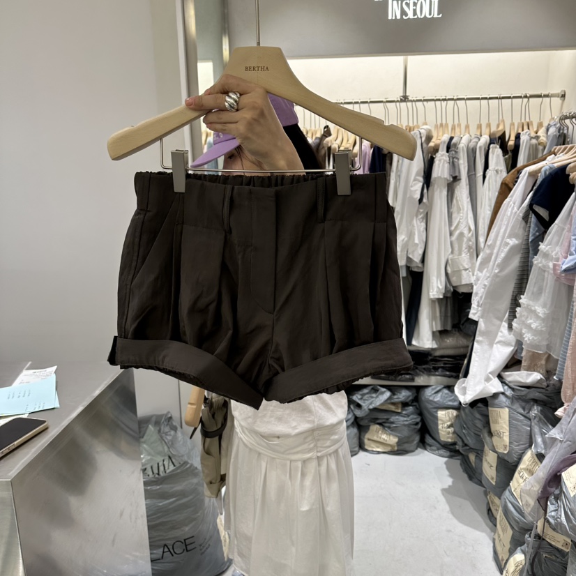 BERTHA韓國代購女裝新款推薦26春夏職業時尚短褲不含腰帶BERTHA短褲圖色3