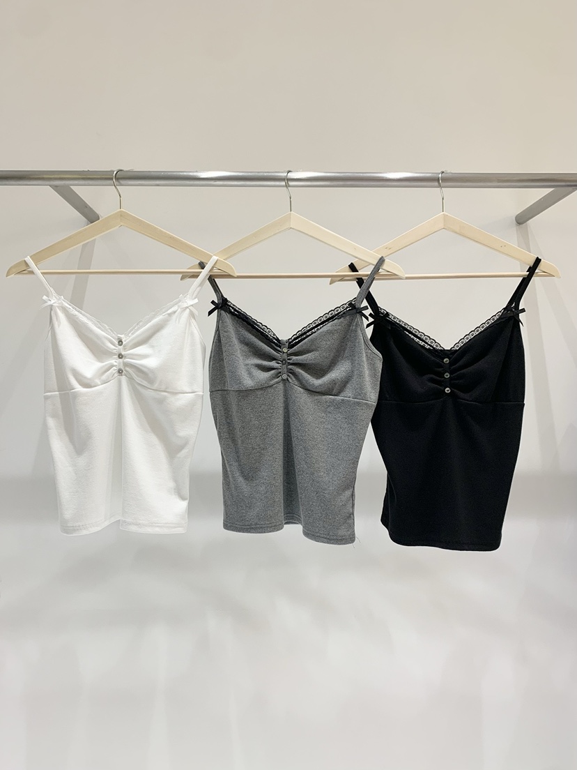 FABRIC韓國東大門直郵女士新品26春夏休閑熱賣吊帶背心蕾絲FABRIC吊帶/背心