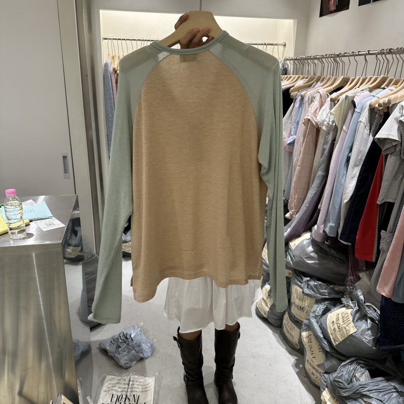 BERTHA韓國代購女裝新品時尚推薦26春夏職業人氣休閑長袖T恤BERTHA長袖T恤