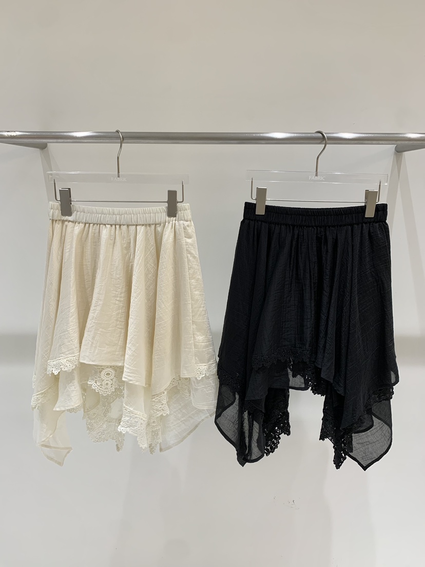 FABRIC韓國直郵女裝新品休閑時尚26春夏推薦職業短裙蕾絲FABRIC短裙