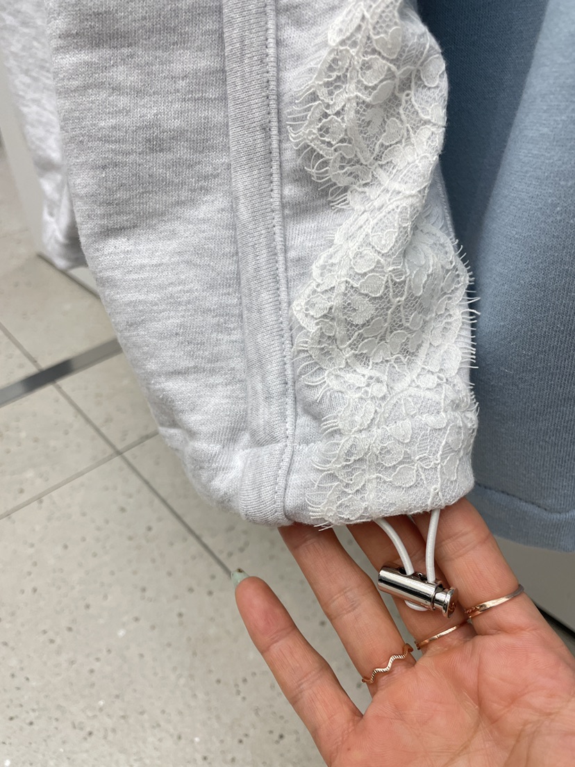 NYLON韓國東大門代購女士新款休閑推薦人氣26春夏休閑褲蕾絲NYLON休閑褲