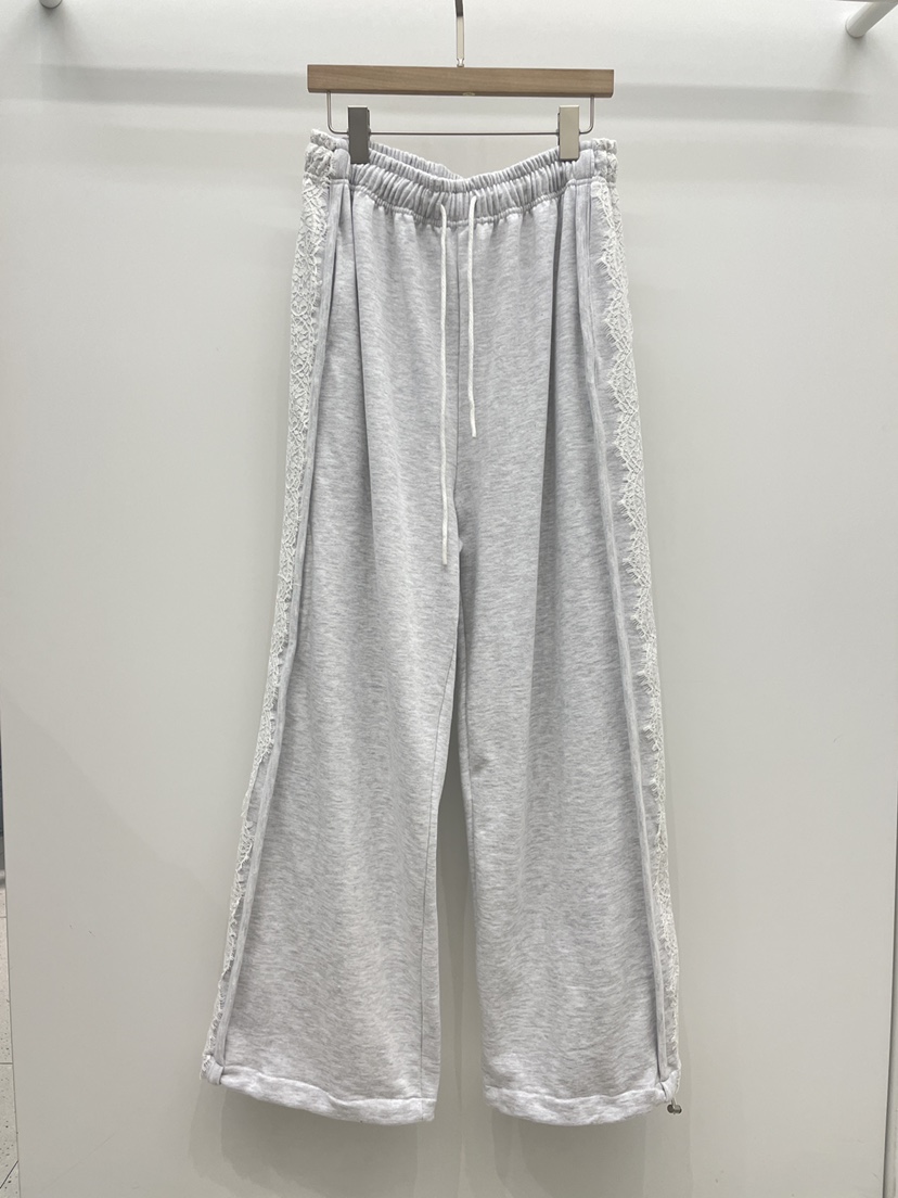 NYLON韓國東大門代購女士新款休閑推薦人氣26春夏休閑褲蕾絲NYLON休閑褲圖色1