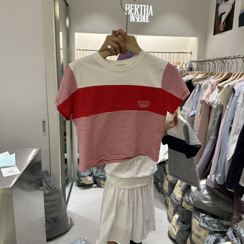 BERTHA韓國東大門代購女士新品推薦休閑職業26春夏時尚T恤BERTHAT恤圖色3