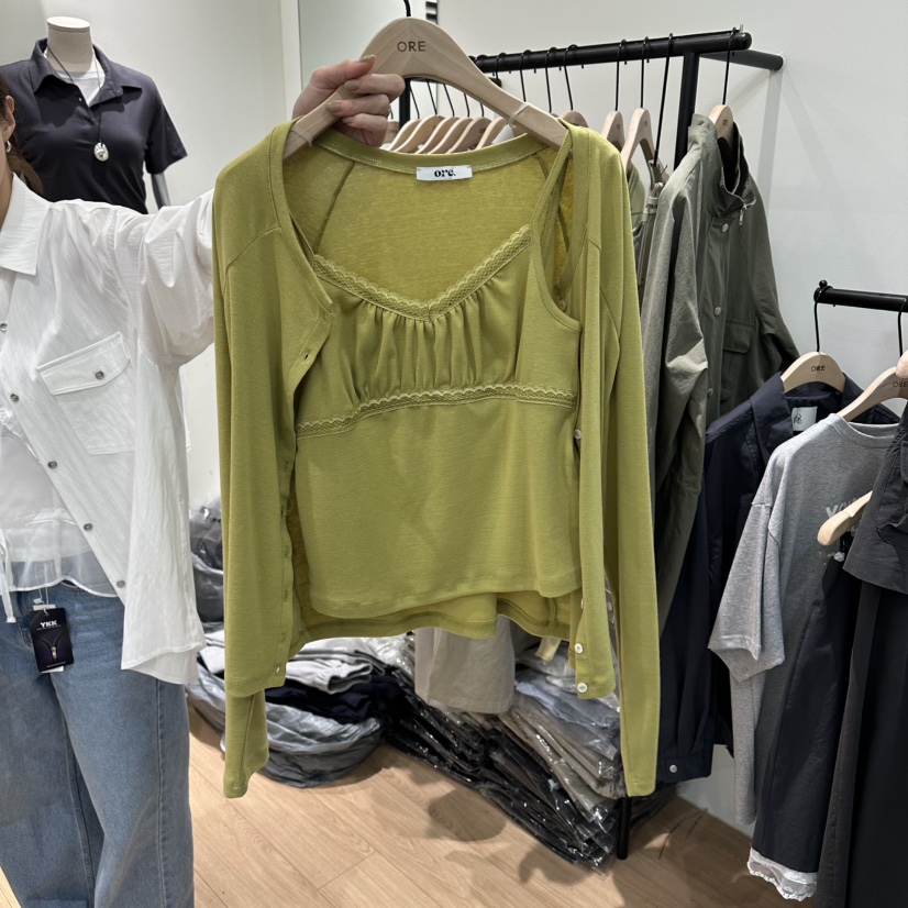 ORE-P韓國代購女裝新品時尚推薦休閑26春夏長袖T恤不含吊帶ORE長袖T恤圖色2