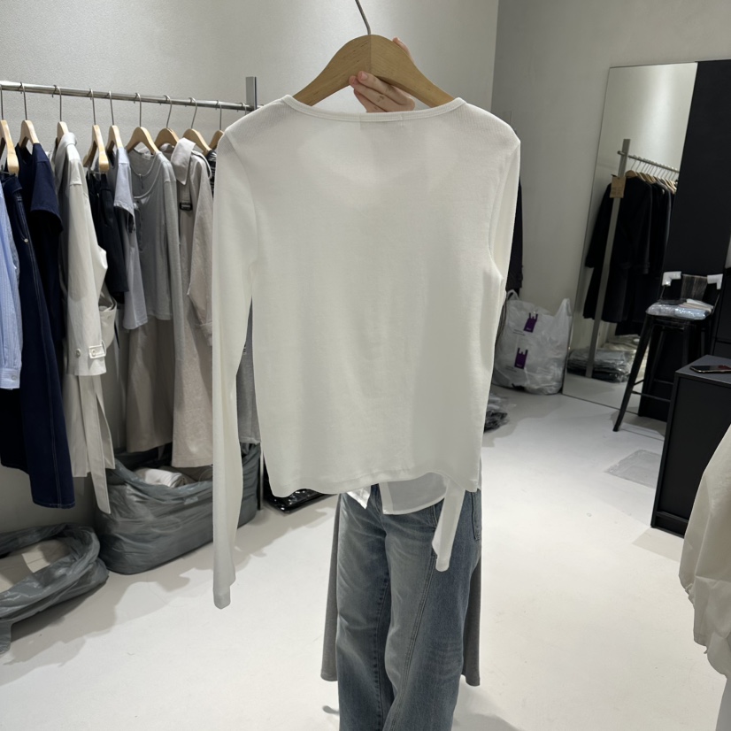 OVU韓國直郵女裝新款休閑熱賣推薦人氣職業26春夏長袖T恤OVU長袖T恤