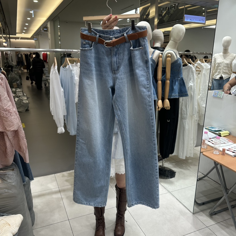 XPARTY韓國東大門代購女士新品休閑人氣熱賣牛仔褲不含腰帶XPARTY牛仔褲圖色1