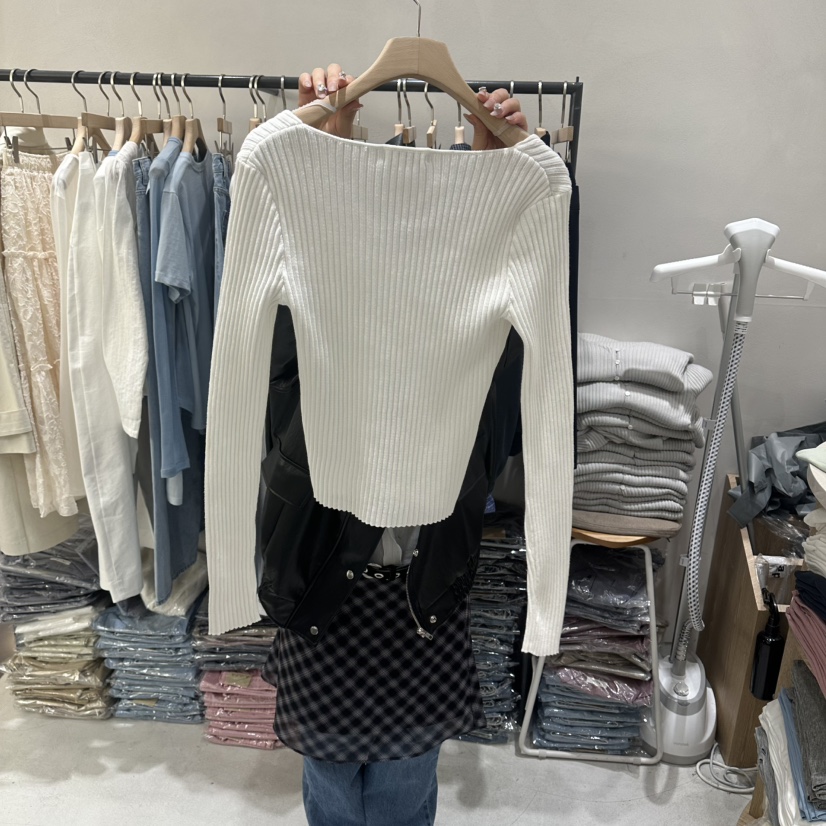 AURA韓國直郵實拍女士新款休閑人氣推薦時尚職業針織衫紐扣Au ra針織衫