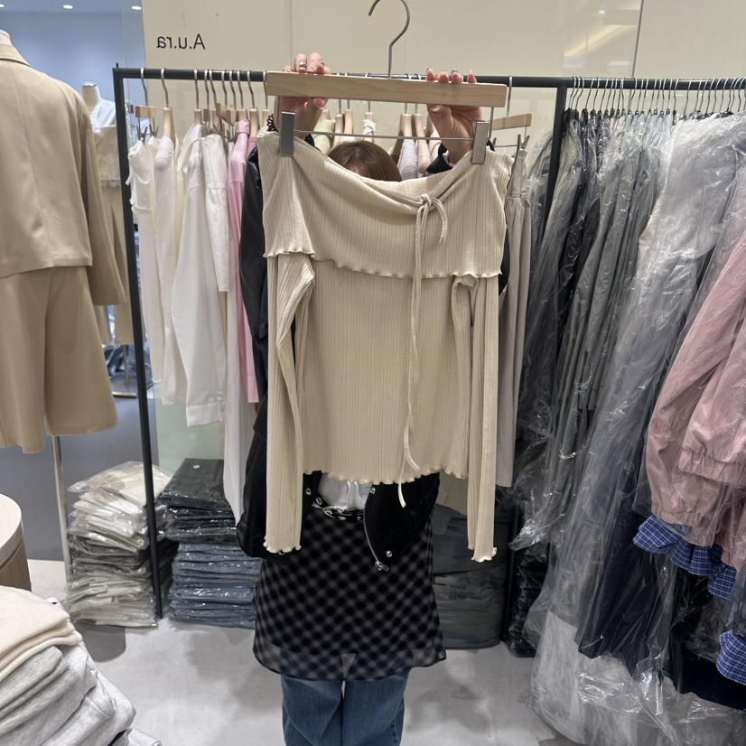 AURA韓國東大門直郵女士新品26春夏時尚推薦休閑職業針織衫Au ra針織衫圖色1