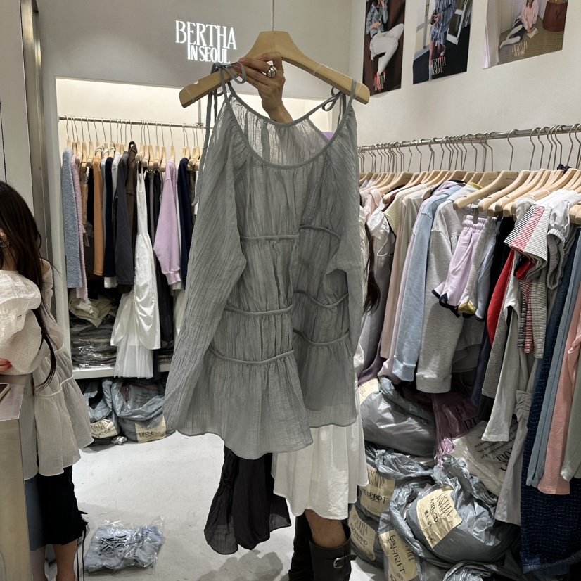 BERTHA韓國直郵實拍女士新款休閑推薦熱賣時尚人氣連衣裙BERTHA連衣裙