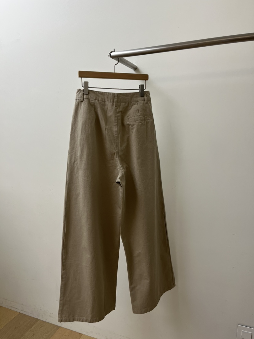 BLENDING-p韓國東大門直郵女士新款人氣休閑褲斜紋棉布褶裥BLENDING-p休閑褲