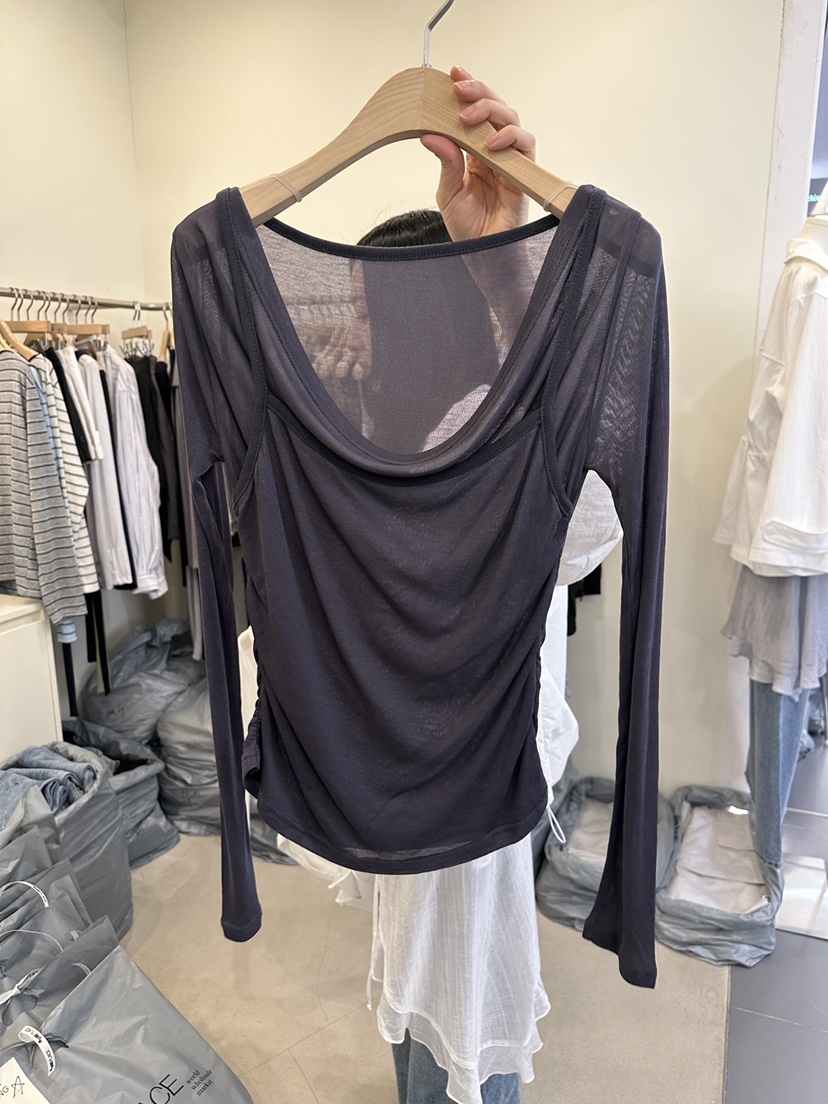 MONDAYMORING東大門直郵女士新款推薦26春夏休閑真品長袖T恤MONDAYMORING長袖T恤圖色2