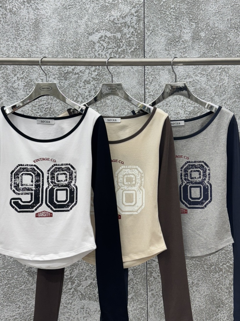 BADCALM東大門直郵女士新款26春夏人氣真品推薦職業長袖T恤BADCALM長袖T恤