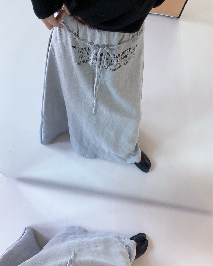 LIVE AID-P韓國直郵女士新款真品時尚職業熱賣長裙含腰繩LIVE AID-P長裙