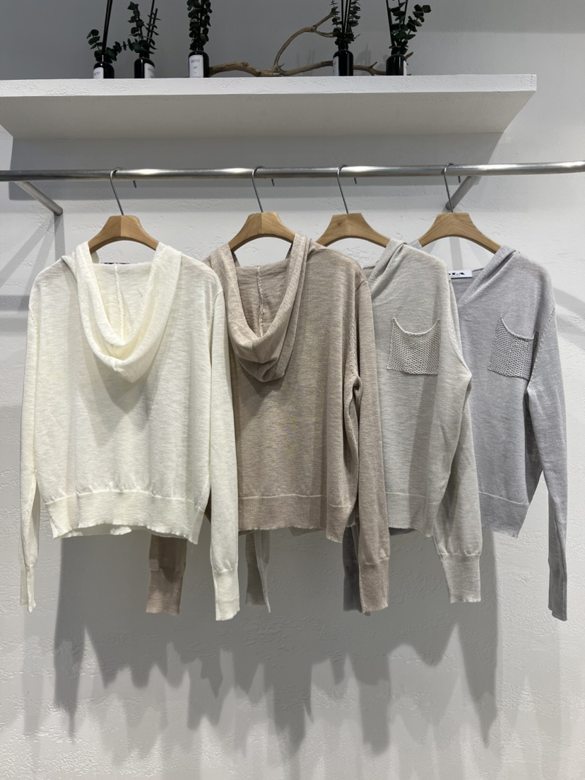 OLA東大門實拍女士新品職業推薦熱賣真品針織衫連帽衫口袋mellor/OLA針織衫