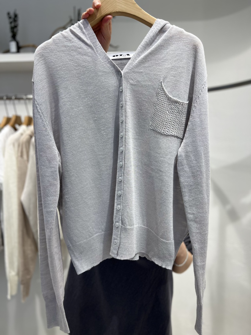 OLA東大門實拍女士新品職業推薦熱賣真品針織衫連帽衫口袋mellor/OLA針織衫圖色4