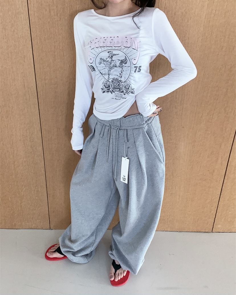 LIVE AID-P東大門代購女士新品真品職業時尚人氣長袖T恤LIVE AID-P長袖T恤