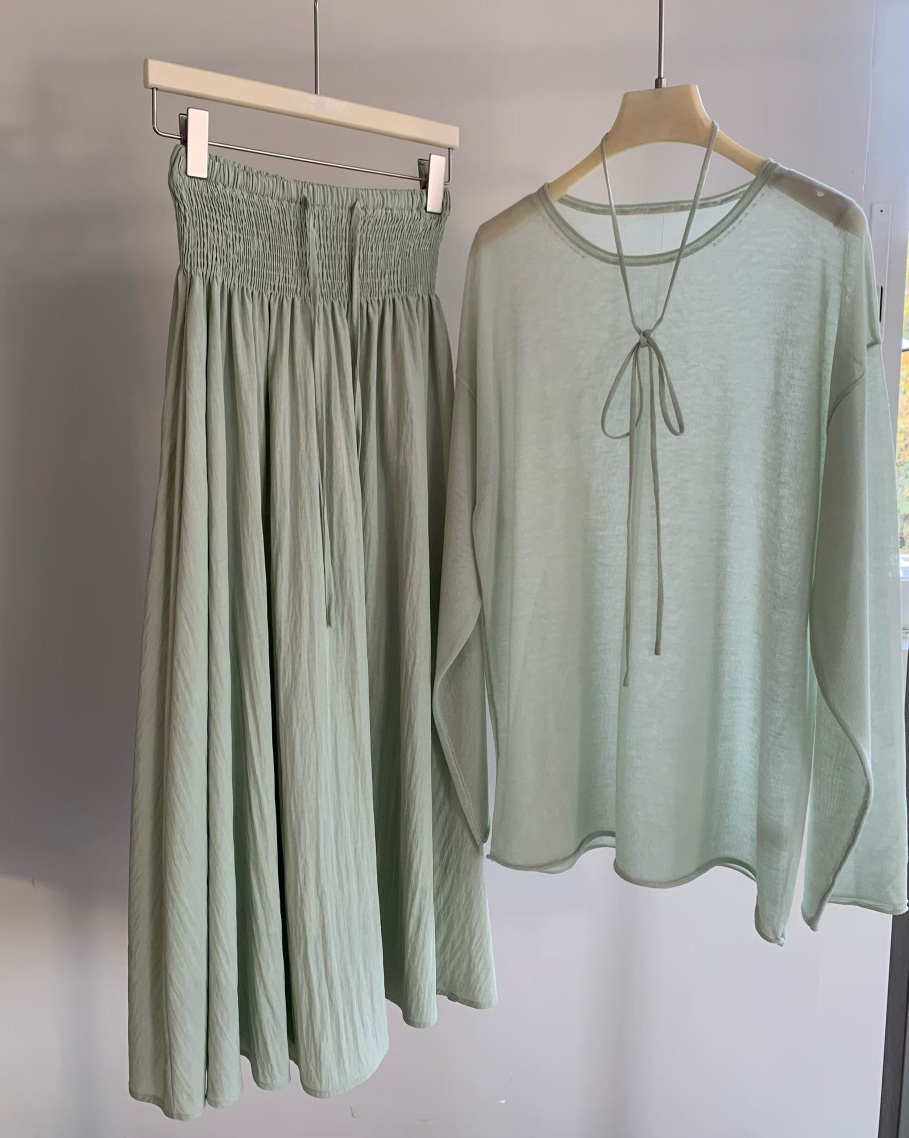 OLA韓國直郵女裝新品26春夏真品休閑熱賣推薦針織衫含腰繩mellor/OLA針織衫