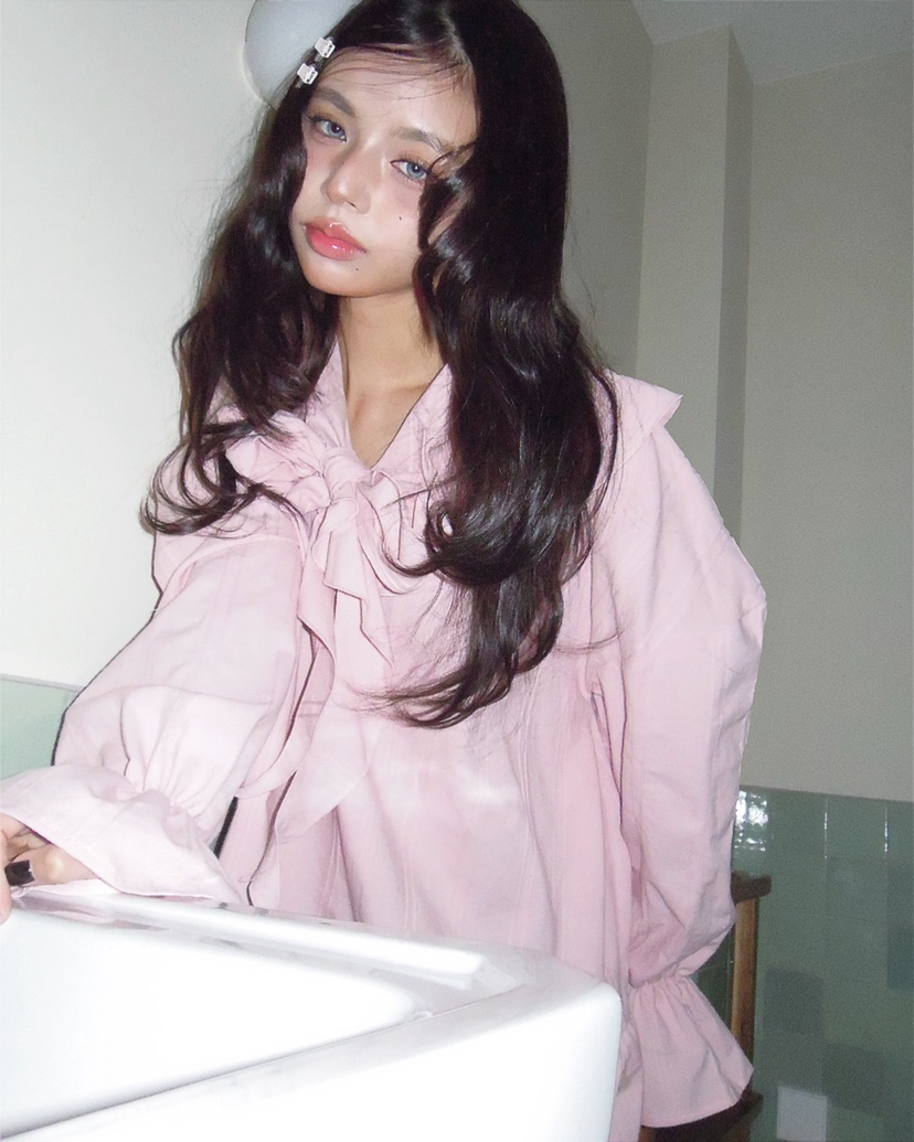 LIVE AID-P東大門實拍女裝新品人氣休閑26春夏襯衫蕾絲衫LIVE AID-P襯衫/蕾絲衫