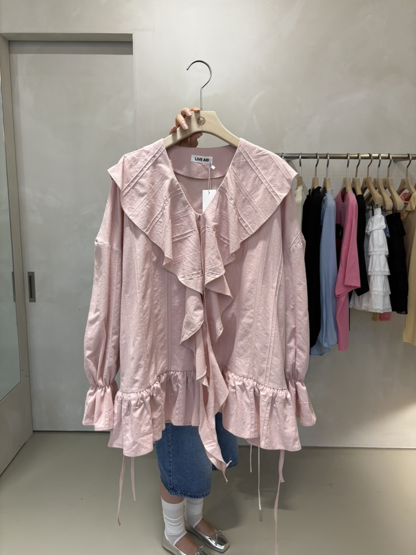 LIVE AID-P東大門實拍女裝新品人氣休閑26春夏襯衫蕾絲衫LIVE AID-P襯衫/蕾絲衫圖色2