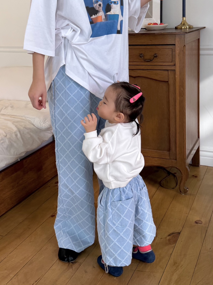 THE LINE-Q韓國直郵女裝新款熱賣休閑時尚人氣牛仔褲童裝THE LINE-Q牛仔褲