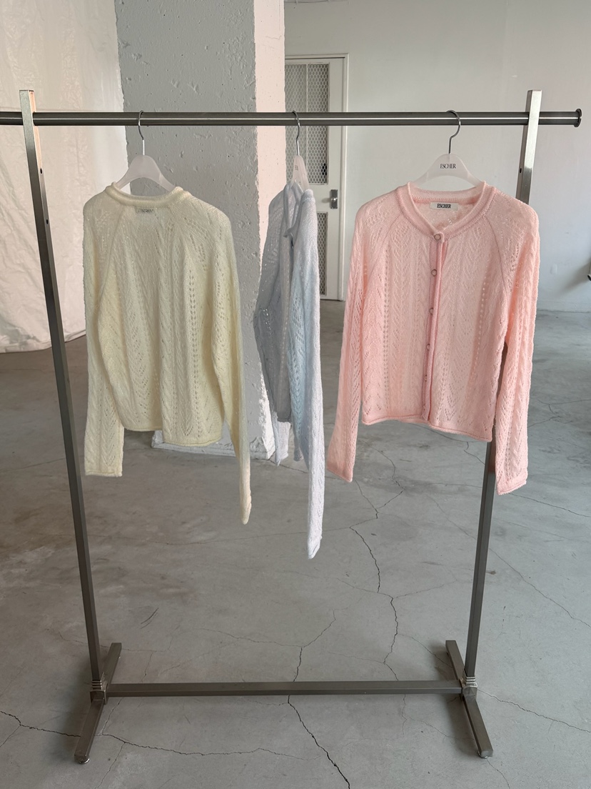 ESCHER東大門實拍女士新款休閑推薦26春夏針織衫馬海毛圍巾ESCHER針織衫