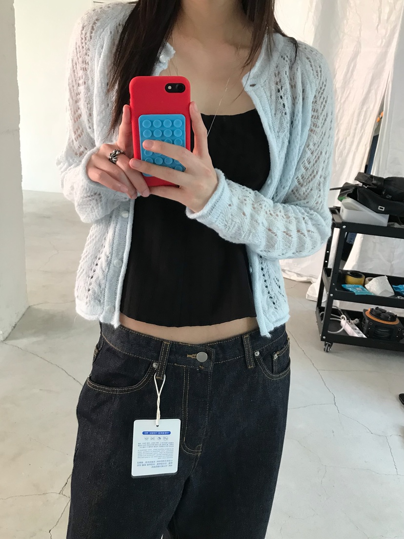 ESCHER東大門實拍女士新款休閑推薦26春夏針織衫馬海毛圍巾ESCHER針織衫