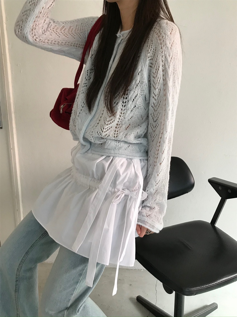 ESCHER東大門實拍女士新款休閑推薦26春夏針織衫馬海毛圍巾ESCHER針織衫